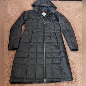Columbia Omni Heat Puffer Long Black Jacket